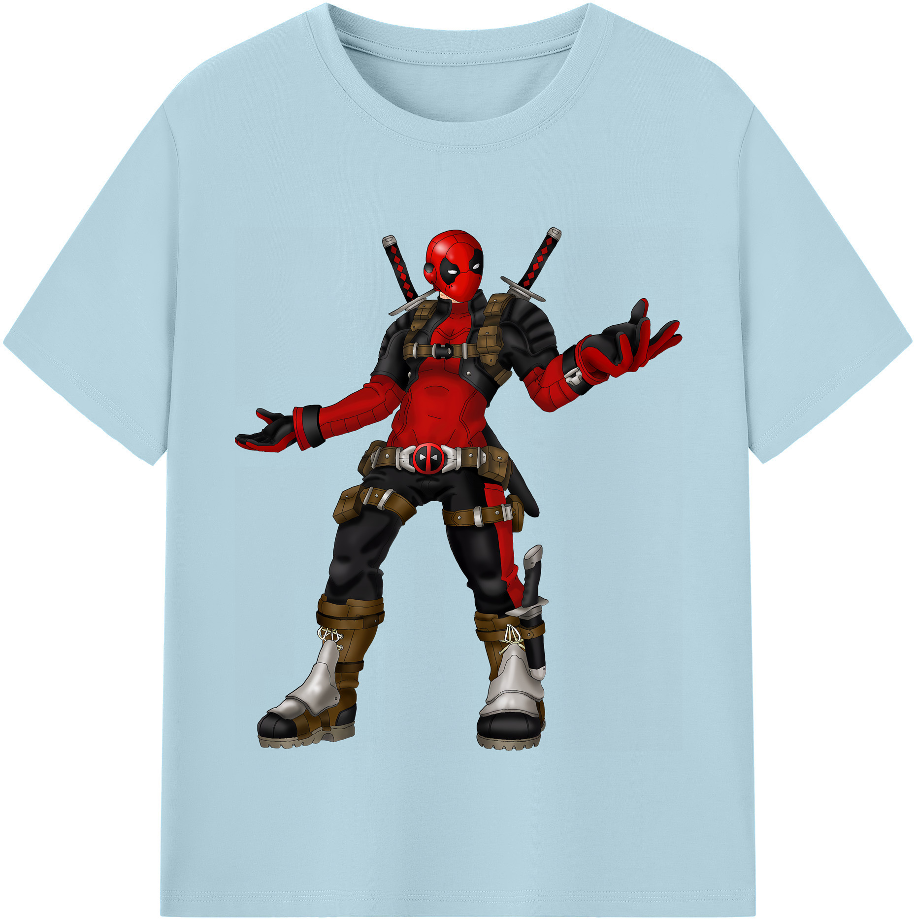 （画像用） Deadpool デッドプール 綿100％半袖Tシャツ（フロントプリント）